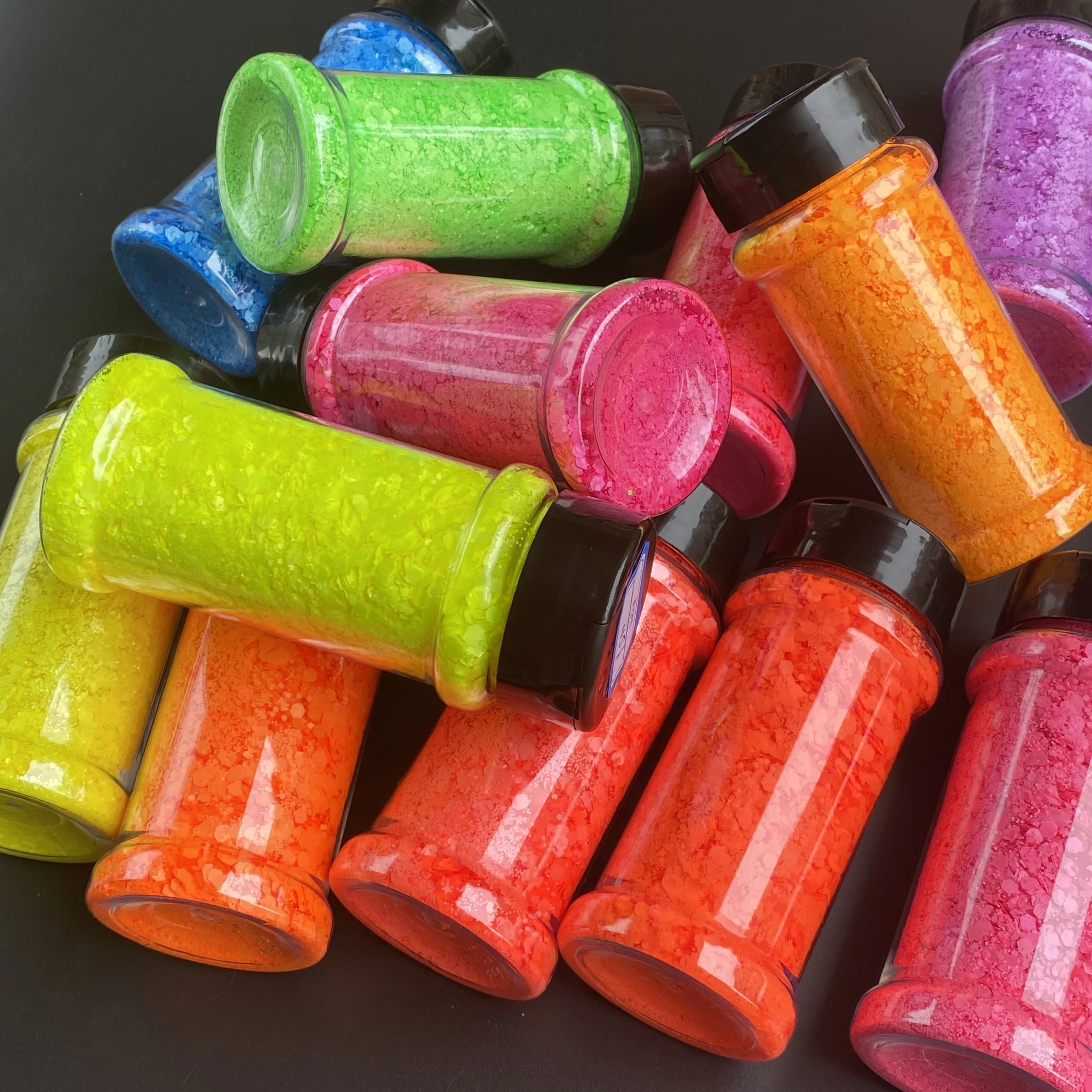 Shakers Confetti Neon Polyester Glitter Mix Nail Art Snow Global Tumblers 2oz (57g) Nail Powder Nail Glitter Nail Decoration Nail Decorations