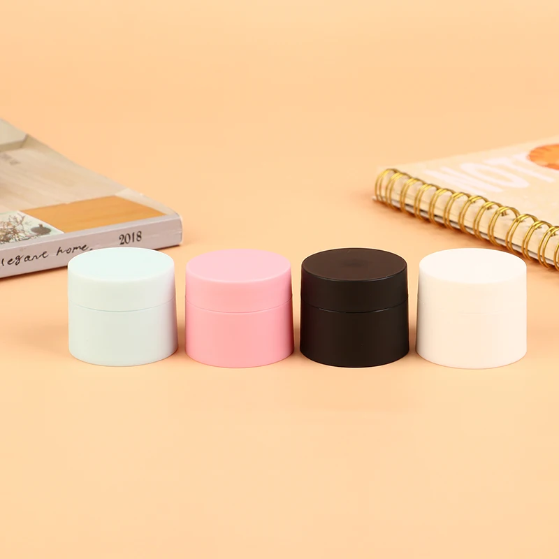 4pcs 5g Colorful Empty Cream Jar Cosmetic Jar Makeup Container Round Refillable Bottle Plastic Box Travel Bottle Tool