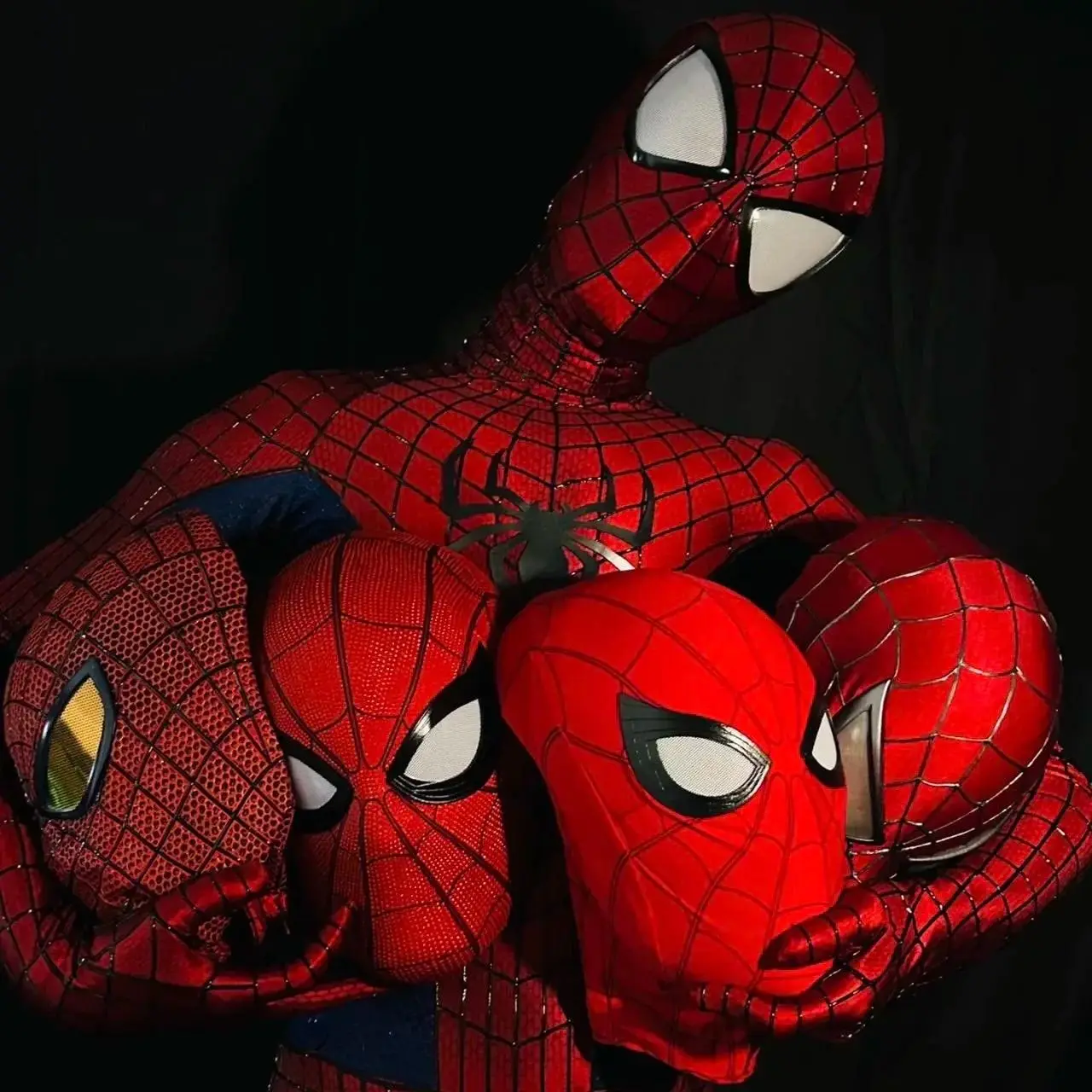 Marvel The Amazing Spider-Man 2 Tuta Con Maschera 1:1 3D Pattern Handmade Superhero Spiderman Suit Costume Cosplay Di Halloween