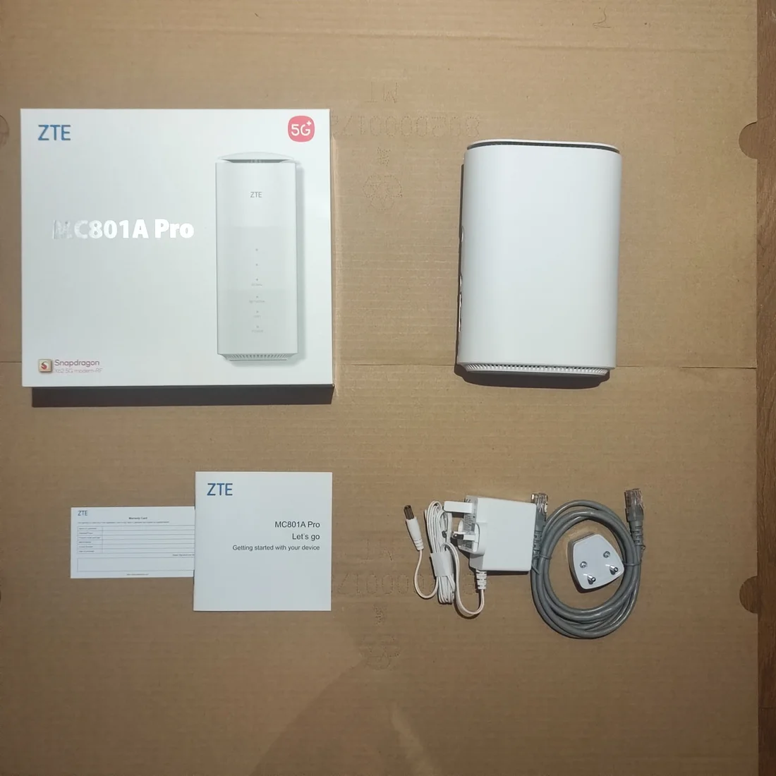 Unlocked ZTE 5G Indoor CPE MC801A PRO Wi-Fi 6 AX3600 Wireless