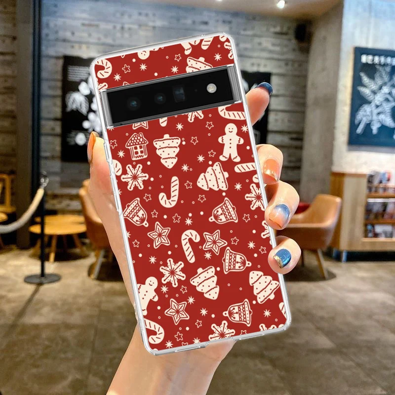 Cartoon Christmas Soft TPU Clear Phone Case Cover