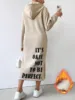 Plus size women's hooded sweatshirt dress plus size pattern split hooded sweatshirt dress