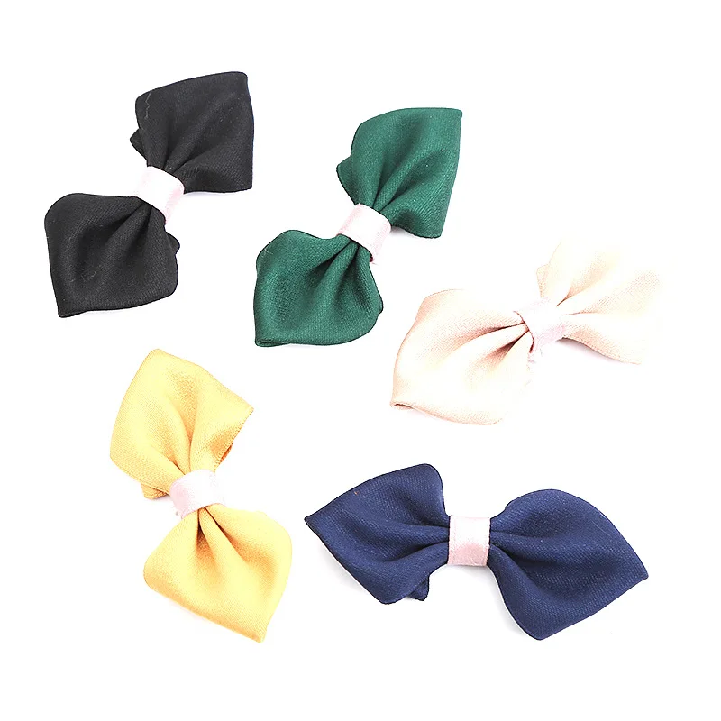 Children plain small baby needle-free safety clothing accessories for boys handmade dark collar bow tie