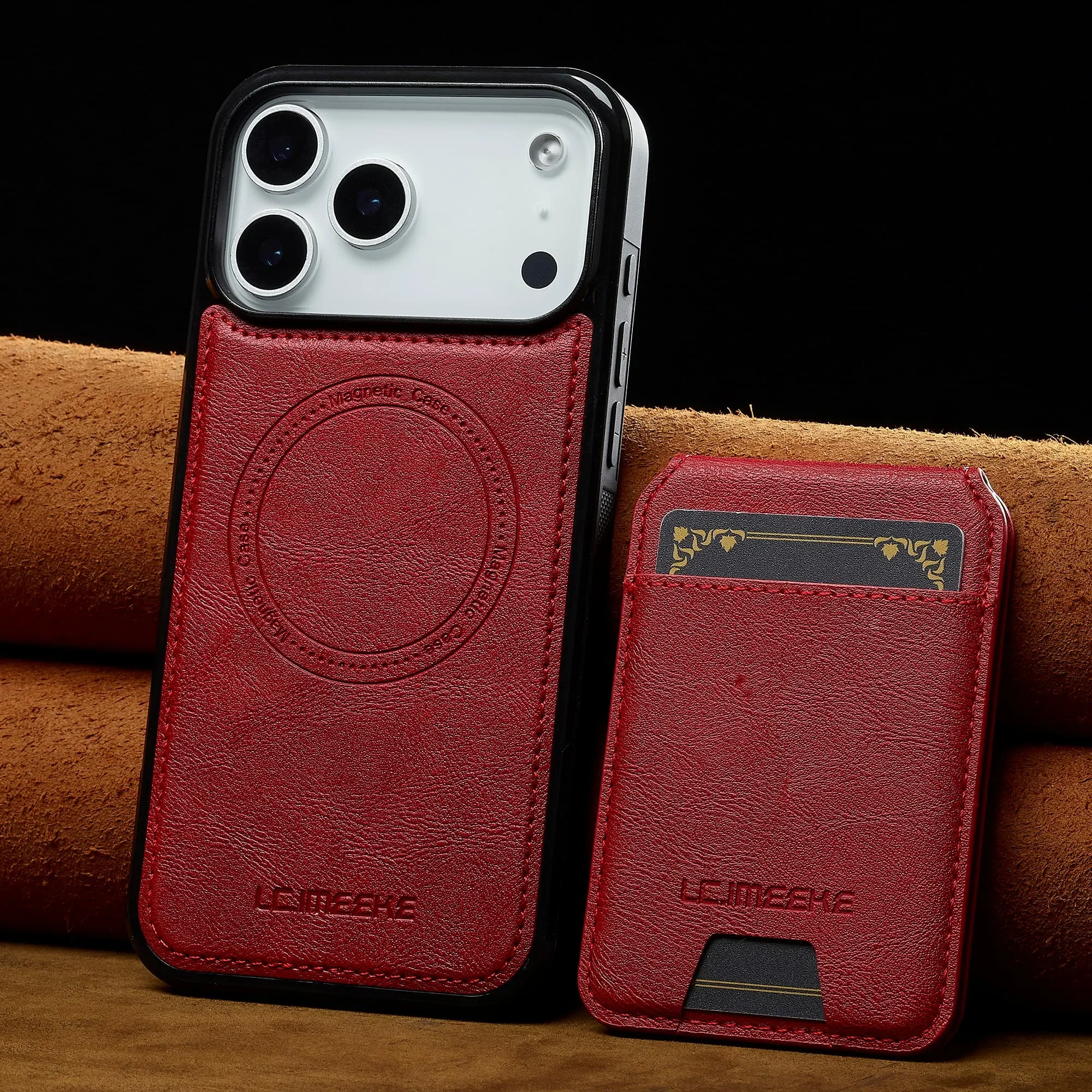 Premium Detachable Magnetic Leather Wallet Case with Card Holder