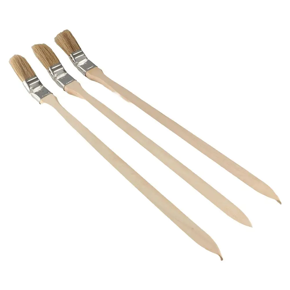 Long Handle Elbow Marine Paint Brush Solid Wood Handle Cleaning Tool Elbow Paint Brush Wall Painting Mixed Pig Mane Hair