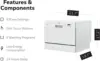 Countertop Dishwasher with 6 Place settings, 6 Washing Programs, Stainless Steel Tub, UL/Energy Star- Stainless Steel 2