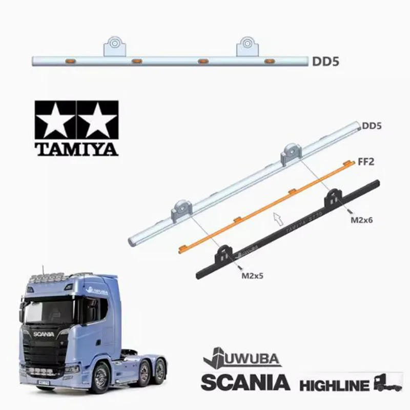 LED-Upgrade-Seitenschweller-Lichtplatine für Tamiya RC Muldenkipper im Maßstab 1:14, SCANIA 770S 6x4 56368, dekorative Lampe, Autozubehör