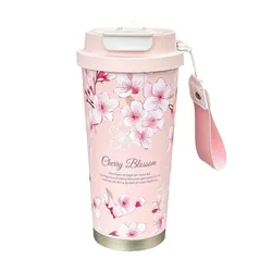 Large Capacity 500ml Portable Insulated Stainless Steel Coffee Mug with Lanyard (4)