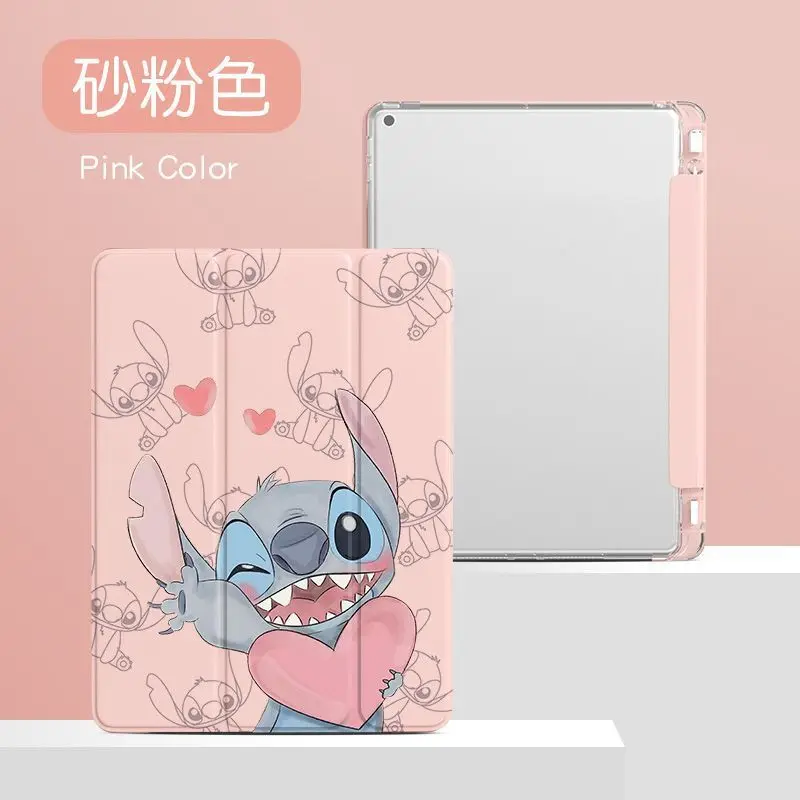Desenhos Animados Stitch Capa para Ipad Silicone Stand Handle Case Case Bonito para Ipad 10th 10.9 9th 8th 7th 10.2 Geração Mini 6