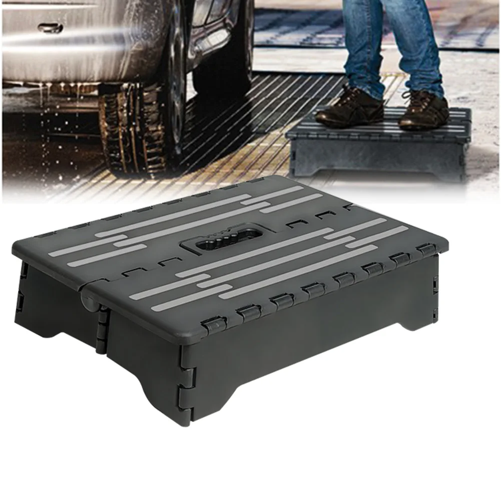Folding Step Stool Extra Wide Portable Camping Child Bathroom Non Slip Indoor PP