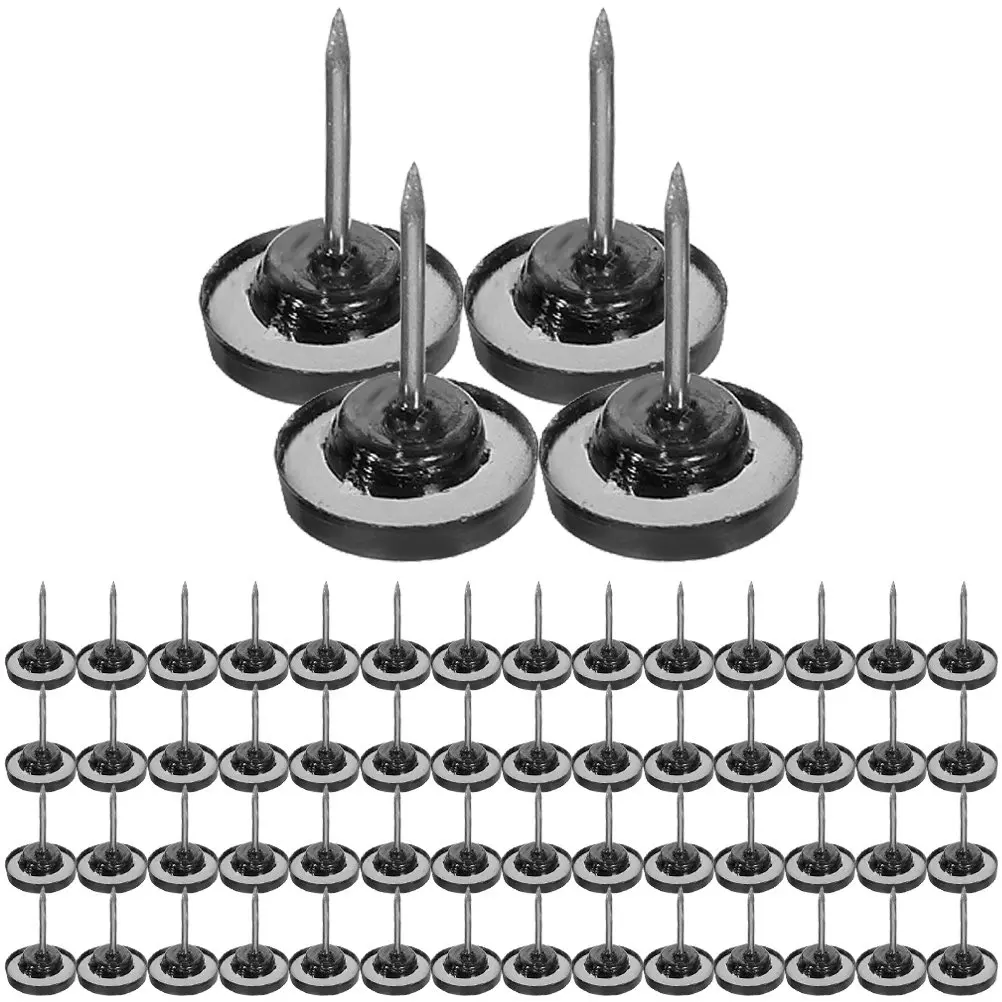 박스형 검정색 원형 플라스틱 푸시핀 사무실 보드 지도 그림핀 사진 벽핀 게시판 코르크보드 액세서리