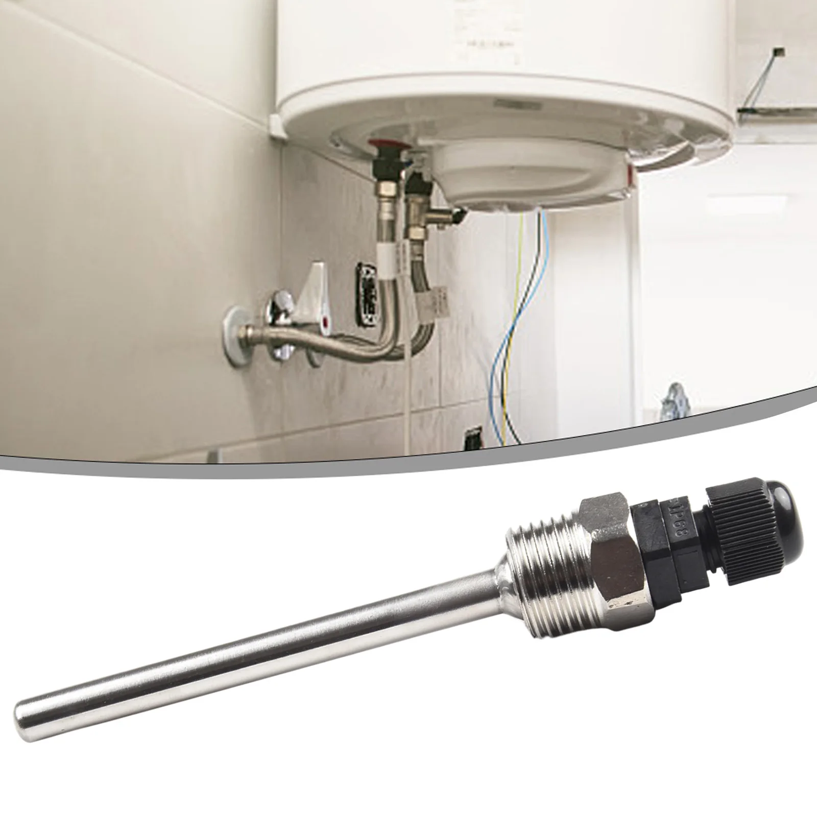 

30-200mm Thermowell 304 Stainless Steel 1/2 BSP G Thread OD6mm Immersion Sleeve Pocket For Temperature Sensor Home Accessories