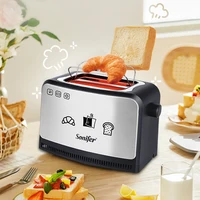 1 Pcs Plug-In Sonifer Toaster Model Sf-6088 2 Pieces Cool Touch Toaster 3 Functions: Defrost, Reverse Heating, Canceling 7 Degrees for Brown Control, Automatic Pop-Up and Automatic Pop-Up, Sliding Debris Tray 2
