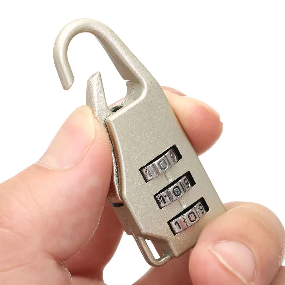 1PC Anti-theft 3 Digit Combination Lock High Quality Bags Padlock Secret Safe Password Locks Backpack Baggage Zipper Padlock