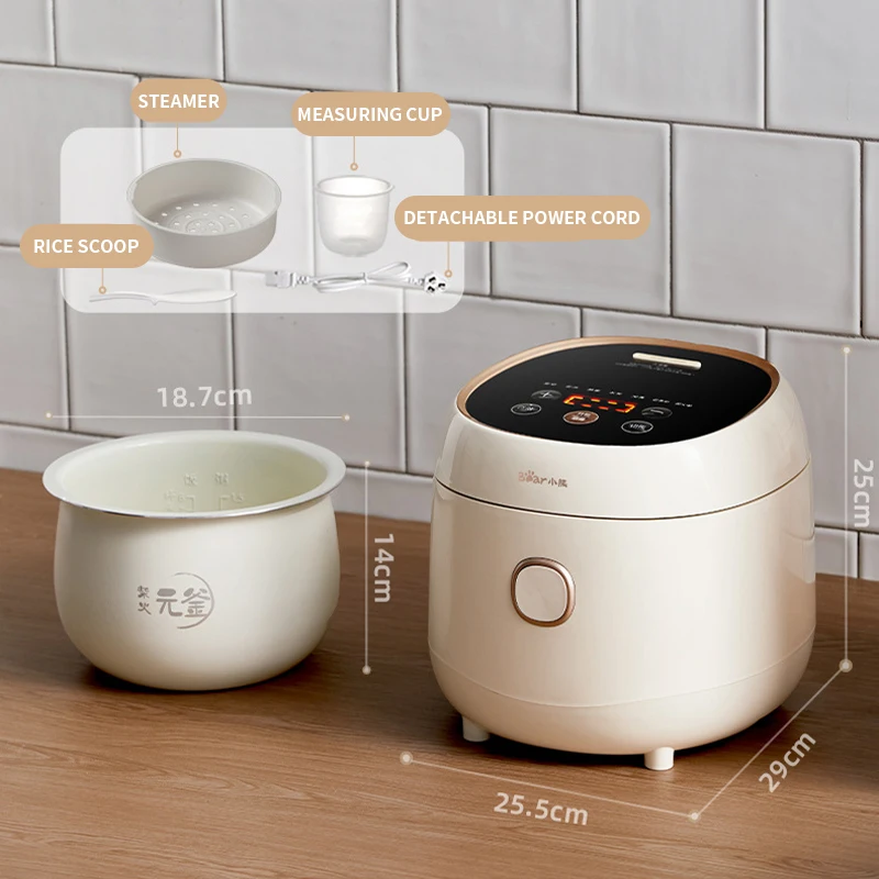 Bear/Little Bear must-have household electric rice cooker at home 4L ceramic with intelligent reservation for cooking pot