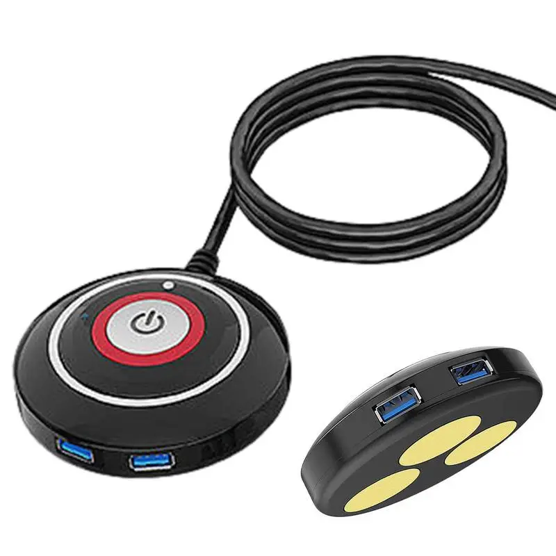 Dual USB Desktop Power Switch with Audio Ports