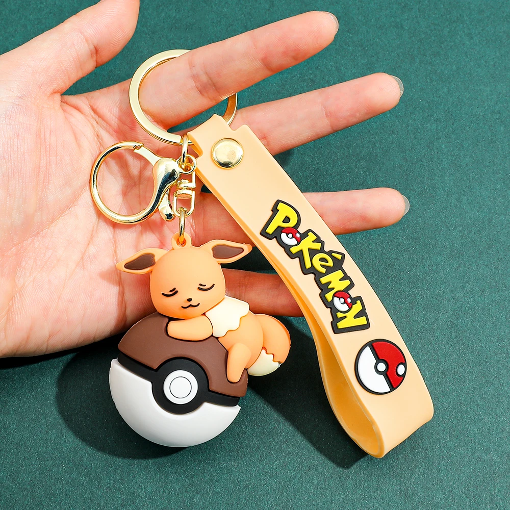 Pokémon-Schlüsselanhänger-Set – süßer Pikachu & Friends Q-Version Schlüsselanhänger, Anime-Rucksack-Charm, Kawaii-Geschenk für Fans und Paare (Geburtstag). – Detail 5