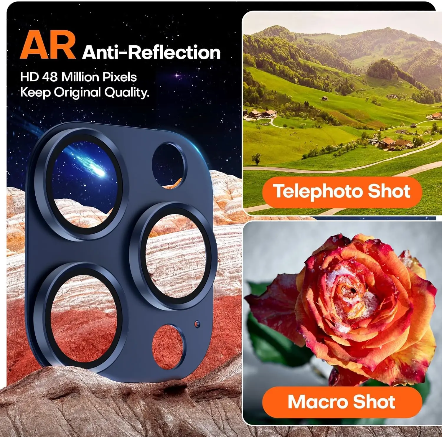 Premium Titanium Camera Lens Protector Cover - Durable Protection