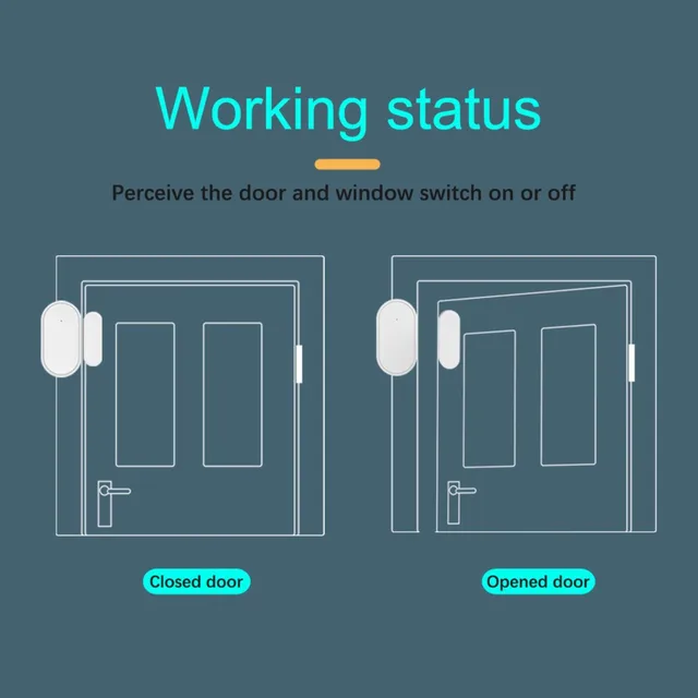 smart door window sensor  Open Close Tuya APP Remote Control Compatible With Alexa Google 6