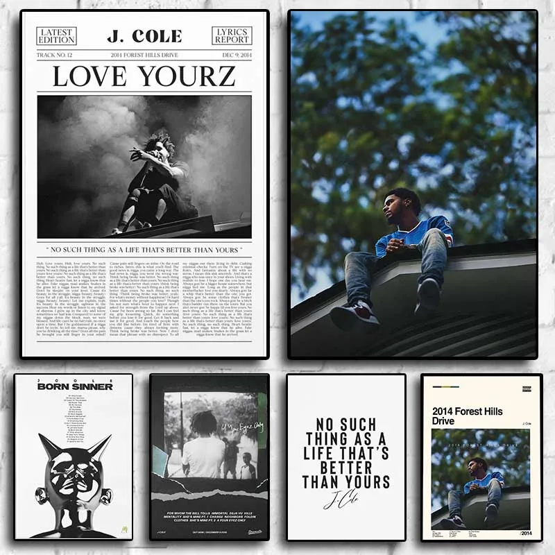 Pop-Rapper-J-Cole-Newspaper-Poster-Aesthetic-Music-Album-Cover-Hip-Hop ...