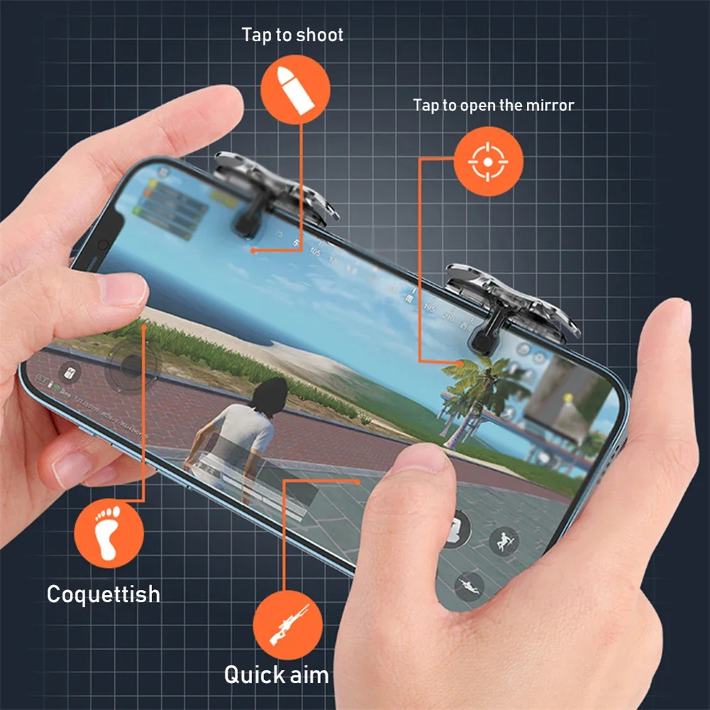 Game Trigger Gamepad Joystick Shooting L1 R1 Key Button Gaming Accessories for PUBG Mobile Phone Controller 2 PCS gaming controller game joystick