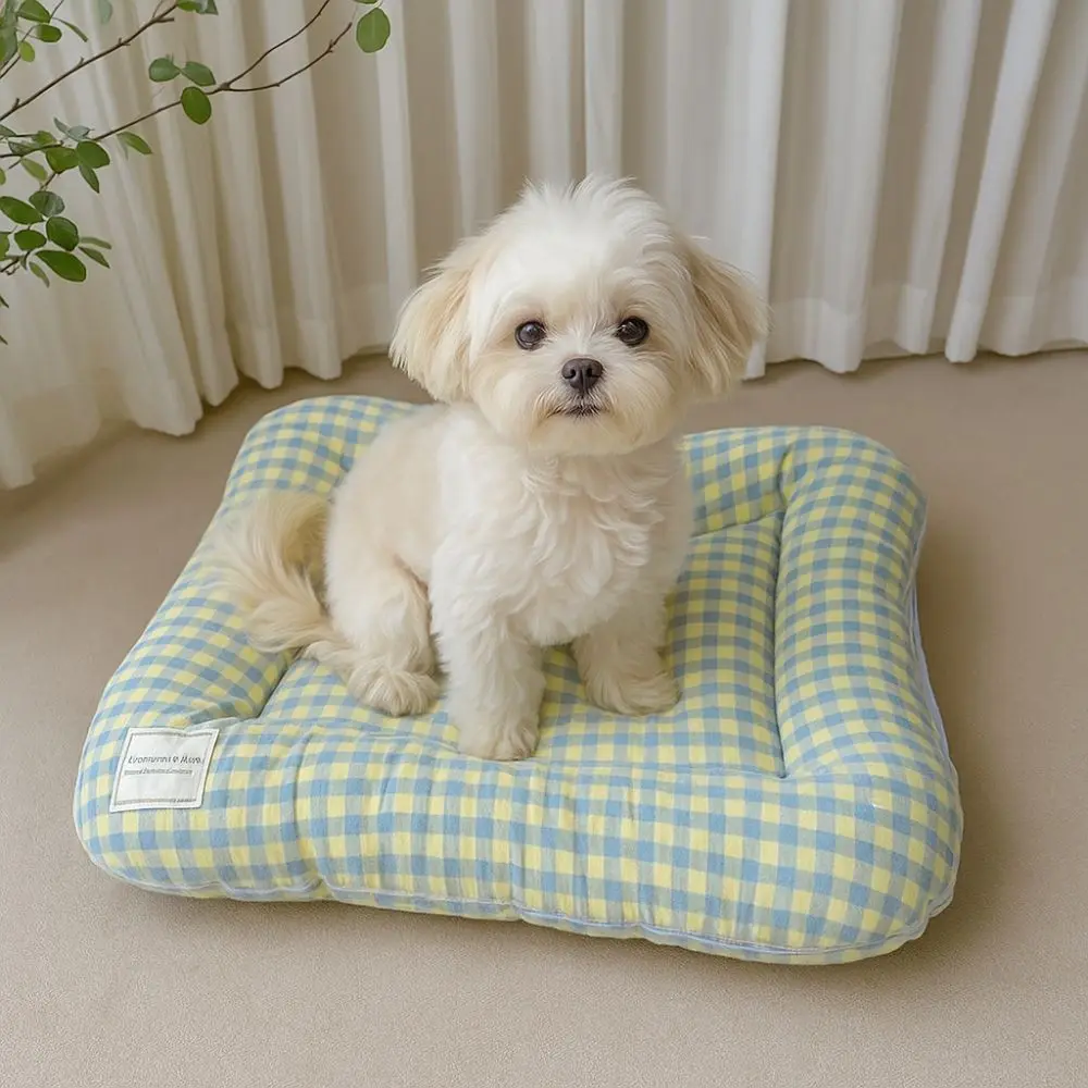 Pet Supplies Warm Dog Bed Pad Macaron Soft Pet Sleeping Bed Comfortable Non-slip Pet Mattresses Winter