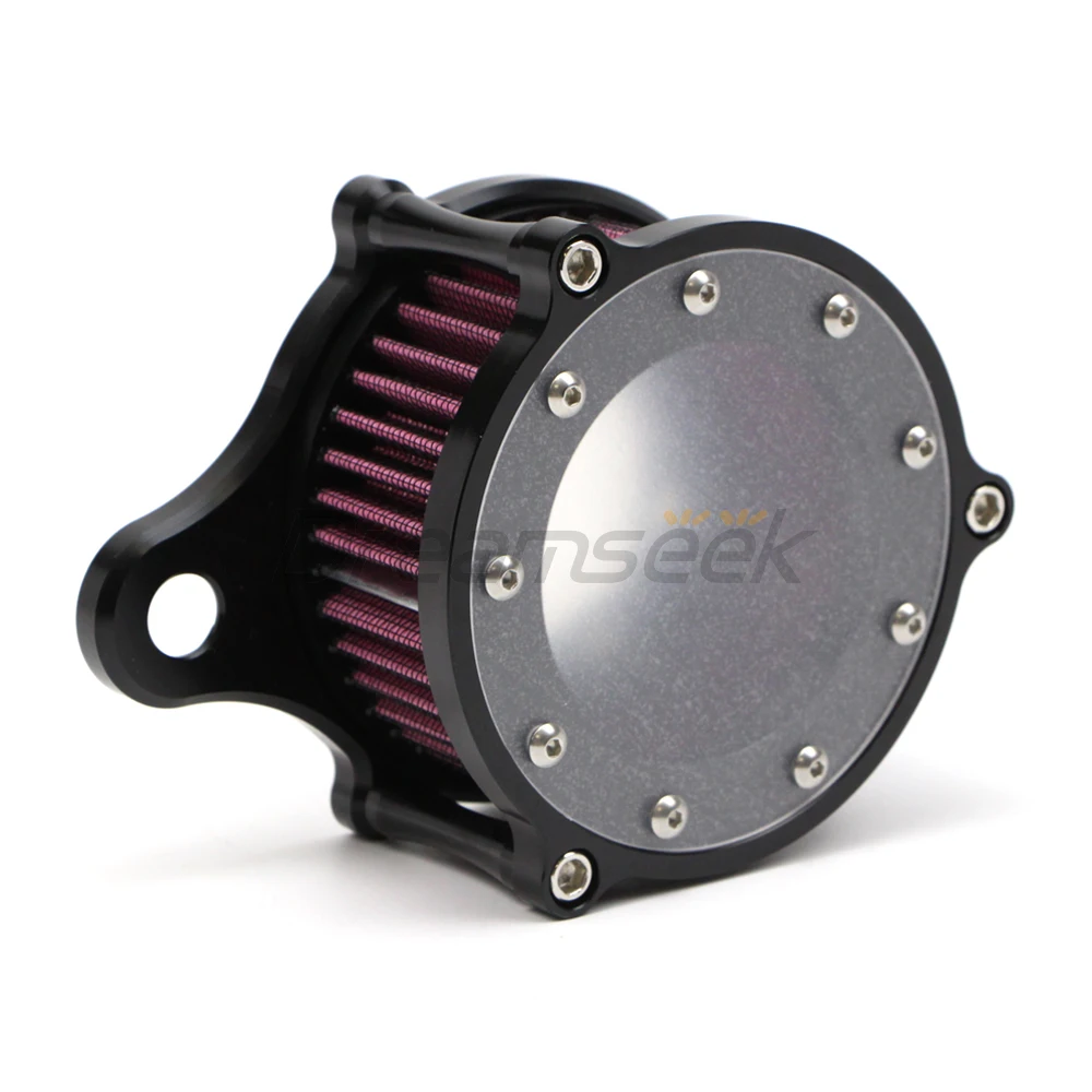 Black Motorcycle Air Cleaner Intake Filter Kits for Harley-Davidson Sportster XL883 XL1200 XL883N XL1200X 1988-2023 CNC Aluminum