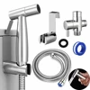 Handheld Bidet Toilet Sprayer Set Stainless Steel Bidet Faucet Wall Mounted Toilet Spray Gun Bathroom Shower Head Self Cleaning 1