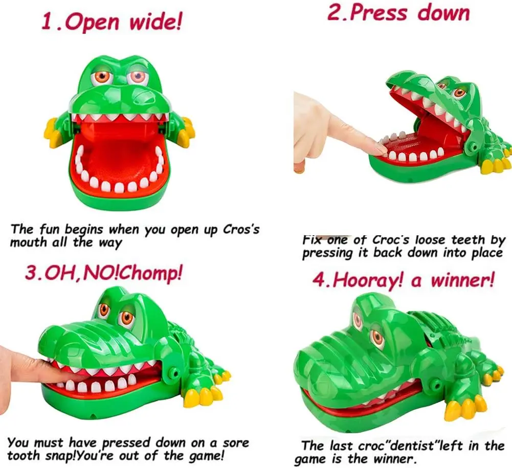 Crocodile Teeth Toys For Kids Alligator Biting Finger Dentist Games Funny For Party And Children Game of Luck Pranks Kids Toys