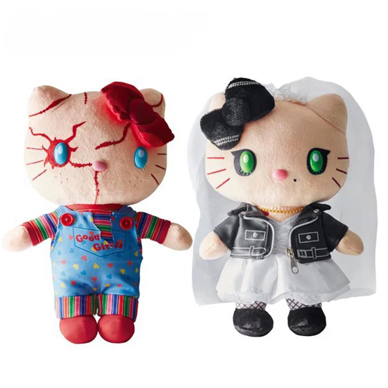 Kawaii Anime Hellokid Chucky Tiffany Peluche Cartoon Hello Kitty Cosplay Bambole Di Peluche Giocattoli Bambini Regalo Di Compleanno Di Natale