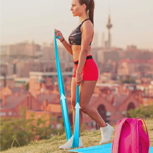 Yoga Resistance Bands Set TPE Elastic Band Exercise Workout Recovery Fitness Yoga Pilates Rehab Strength Training 2