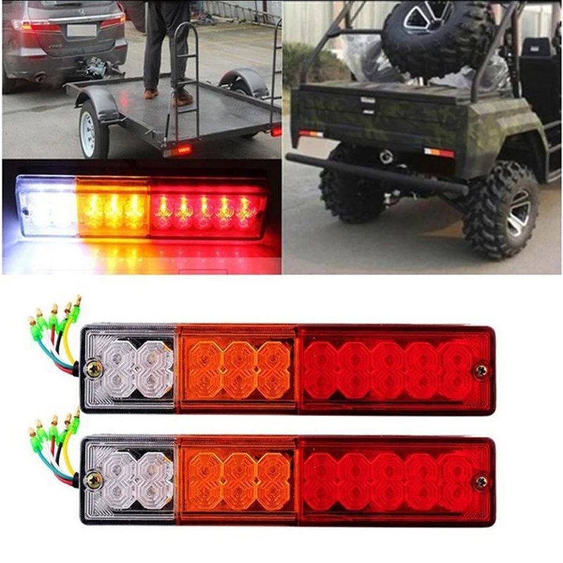 20 leds 12V Waterproof Lights Truck LED Tail Light Lamp Yacht Car Trailer Taillight Reversing Running Brake Turn truck led tail light
