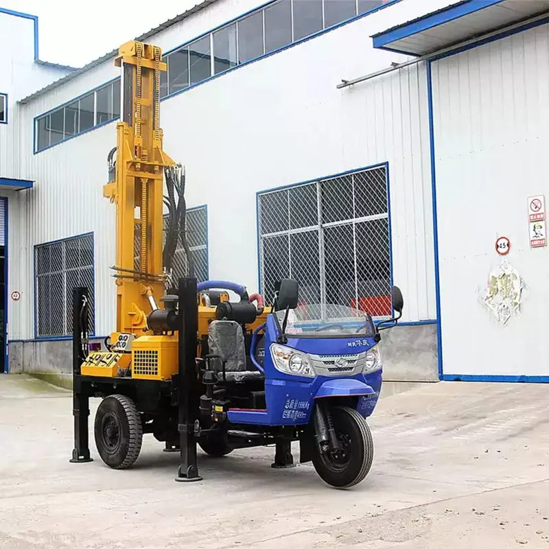 Three Wheel Truck Mounted Water Well Drilling Rig Efficiently Fully Hydraulic Tricycle Drilling Machine Rig Rotar 3