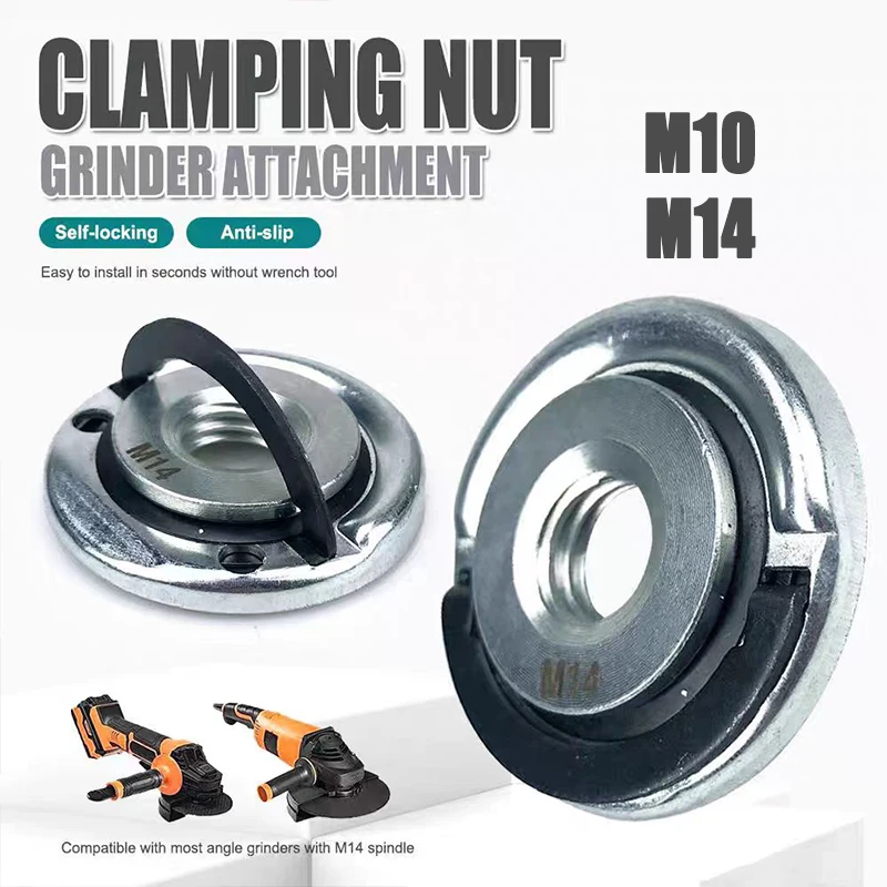Angle Grinder Self-locking Pressure Plate M10 M14 Flange Quick Release Lock Nut Portable Installation Quick Release Chuck Tool electric grinder angle grinder electric angle grinder angle grinder bracket angle grinder wrench
