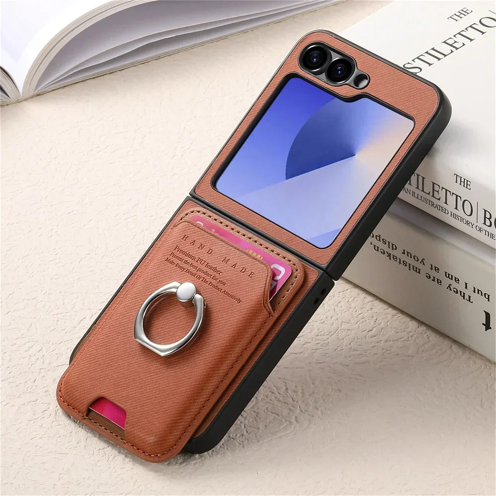 Premium Detachable Magnetic Wallet Phone Case with Card Holder Ring