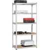 5 Shelf Boltless Adjustable Steel Storage Shelf Unit Silver Adjustable Metal MDF Storage for Garage Warehouse 3