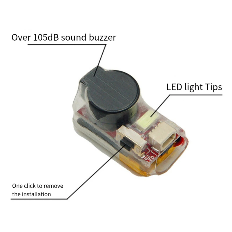 FPV 레이싱 마이크로 타입 장거리 LR4 드론용 랜덤 컬러 PCB, 파인더 2, 5V 버저 트래커, 슈퍼라우드 105Db, 1 개