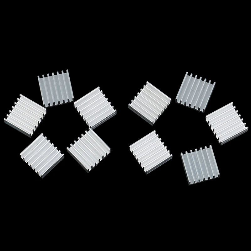 10개/세트 알루미늄 방열판 전자 칩 라디에이터 쿨러 - 14x14x6mm