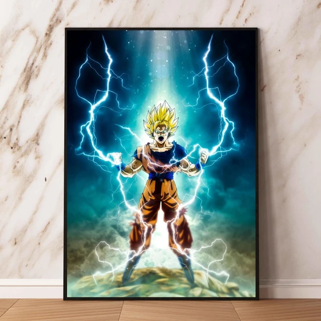  Goku SSJ Blue Anime Manga Canvas Art Poster and Wall