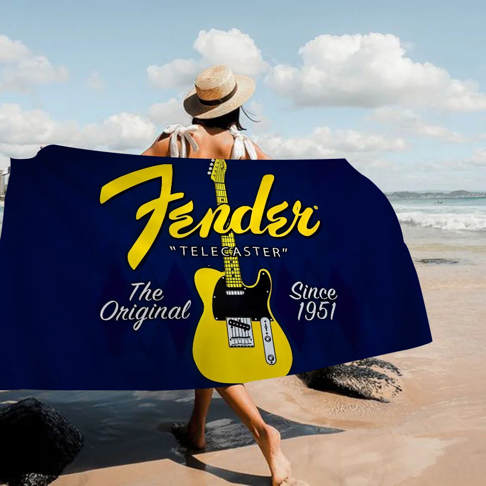 Fender Guitar Towel Microfiber Beach Towel Absorbent Quick dry Soft Yoga Swimming Resort Mountain Climbing