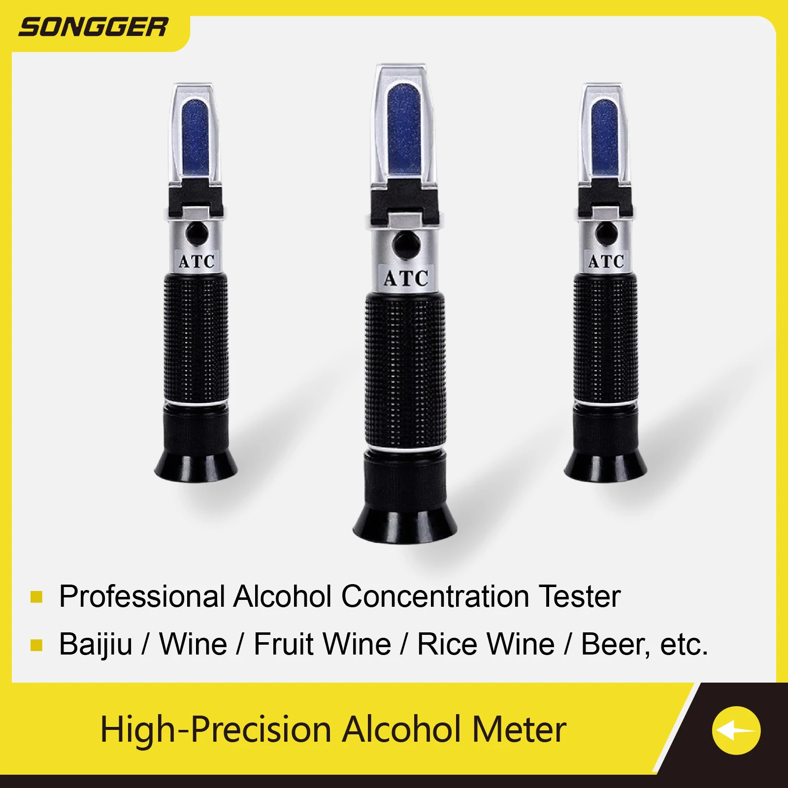 Portable Handheld Alcohol Concentration Tester for Spirits and Beverages