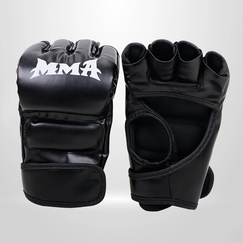 Boxing Gloves Half Finger Leather Cushion for Adult