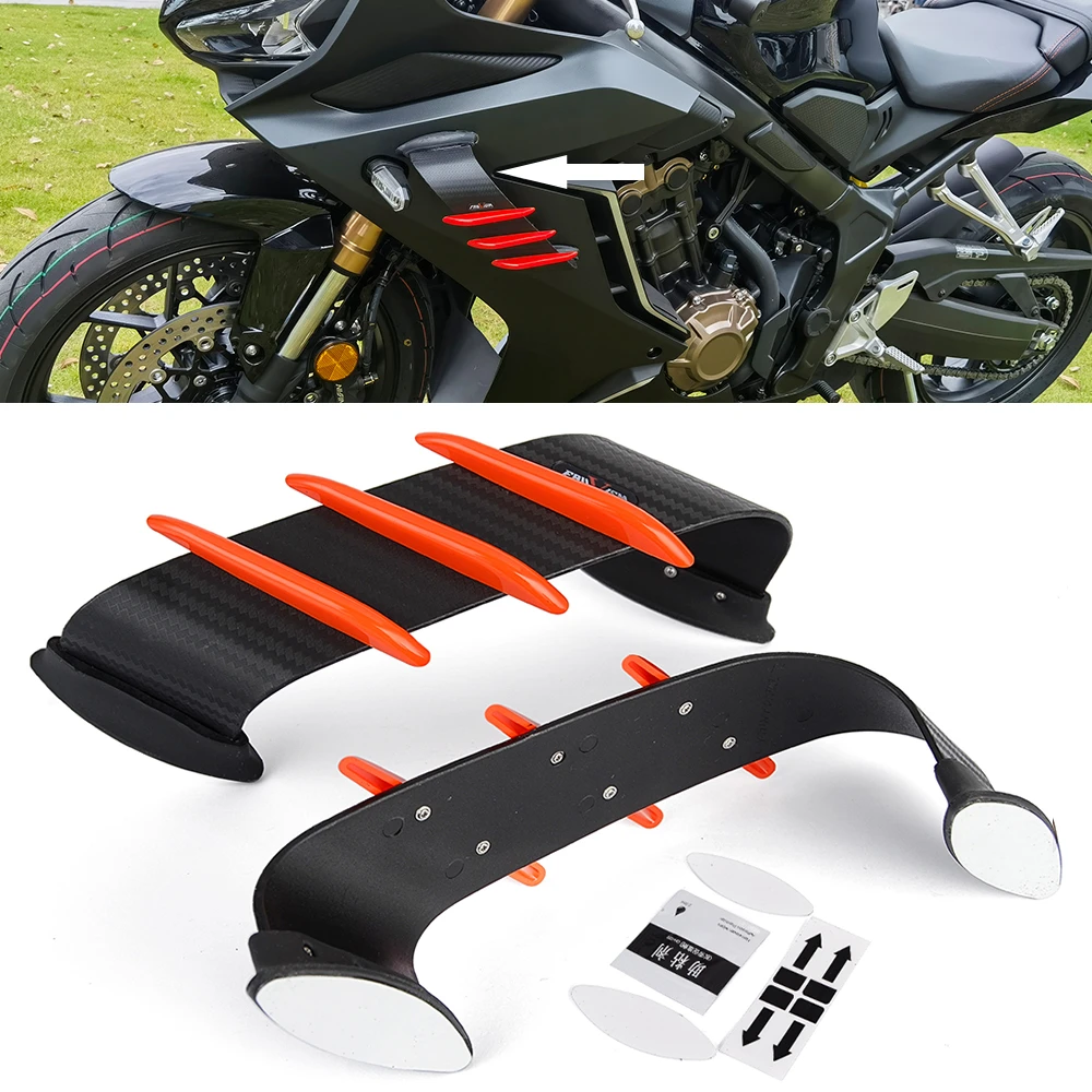 

Front Fairing Aerodynamic Winglets Side Spoilers Decorative Dynamic Wing Kit for SUZUKI GSX-R600 750 1000 125 GSX-250R GSXS1000F