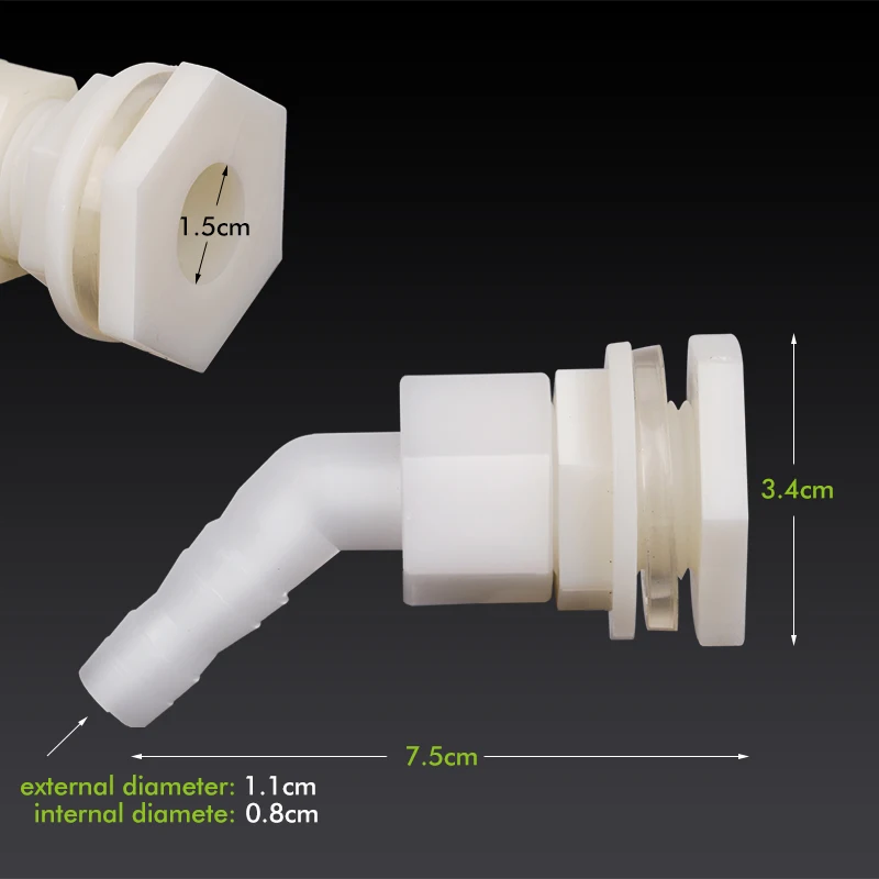 DN15 Water Tank Connector Water Tank Hose Outlet Outlet Inlet Plastic Connector Chicken Rabbit Drinker Aquarium
