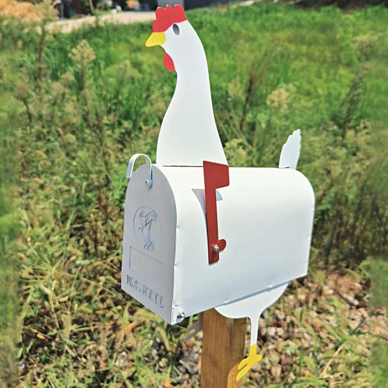 Mailbox Iron Post Box Horse, Cow, or Chicken Shape Outdoor Farmhouse