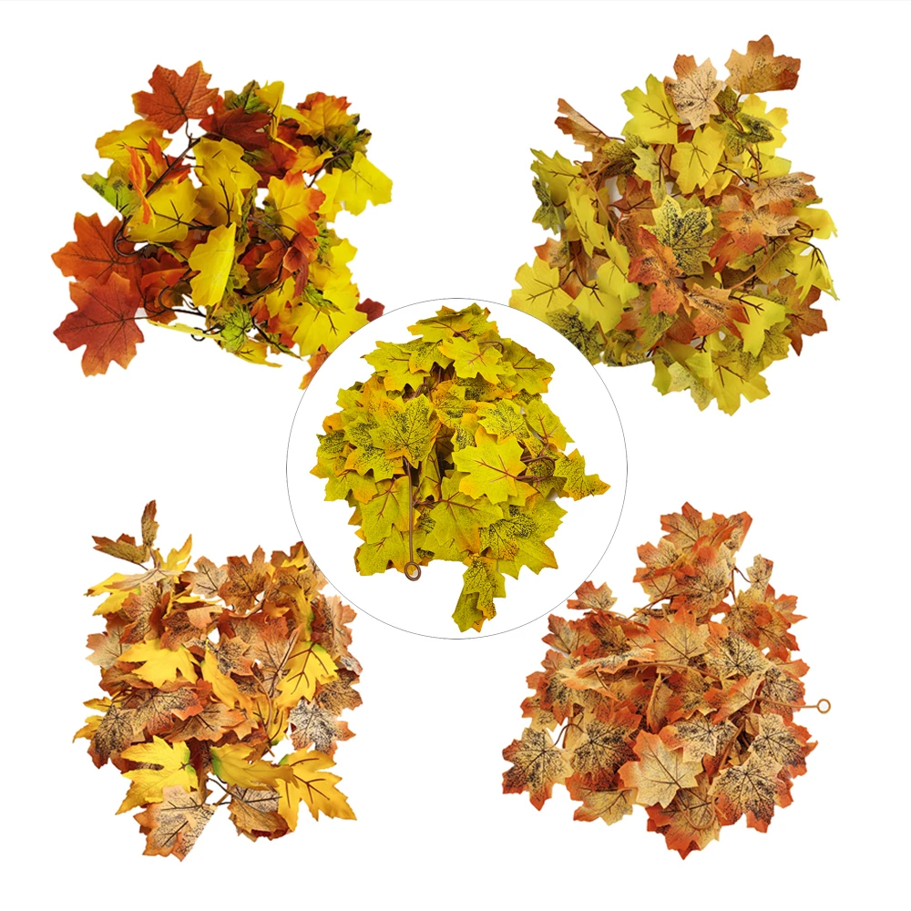 1pc 1.75m Autumn Leaves Garland Window Decorative Vines Artificial Maple  Leaf Vines Fake Foliage Rattan Halloween Party Supplies - Artificial Plants  - AliExpress