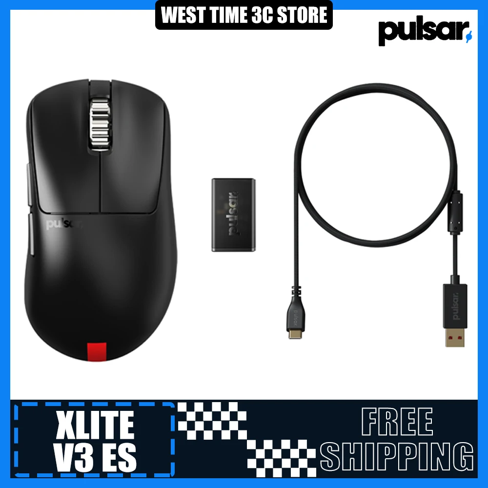 

Беспроводная мышь Pulsar Xlite V3Es, 8K, OLED-экран, легкая, с низкой задержкой, геймерская мышь с датчиком PAW3395, эргономичная, для ПК, геймеров, подарки