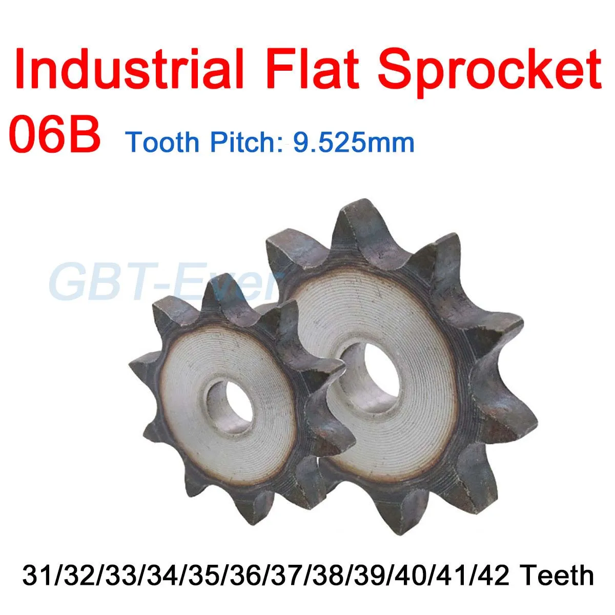 

1Pcs 06B Flat Chain Gear 31/32/33/34/35/36/37/38/39/40/41/42 Teeth Industrial Sprocket Wheel Carbon Steel Tooth Pitch 9.525mm