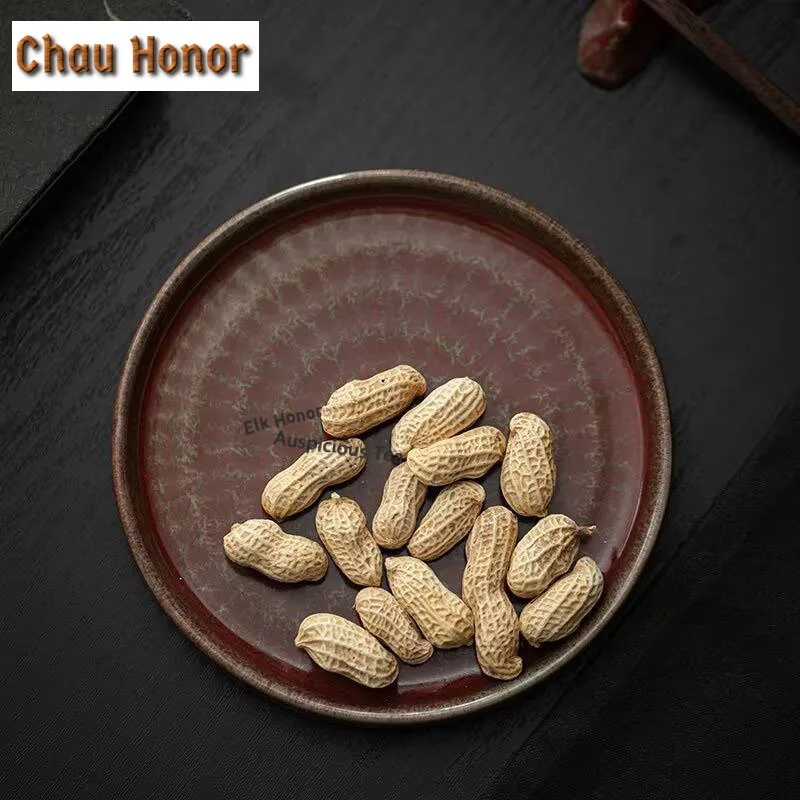 Creative Garnet Red Ceramic Pot Bearing Plate Hammer Pattern Dry Bubble Tray Teapot Holder Tea Table Fruit Plate Kung Fu Teaset