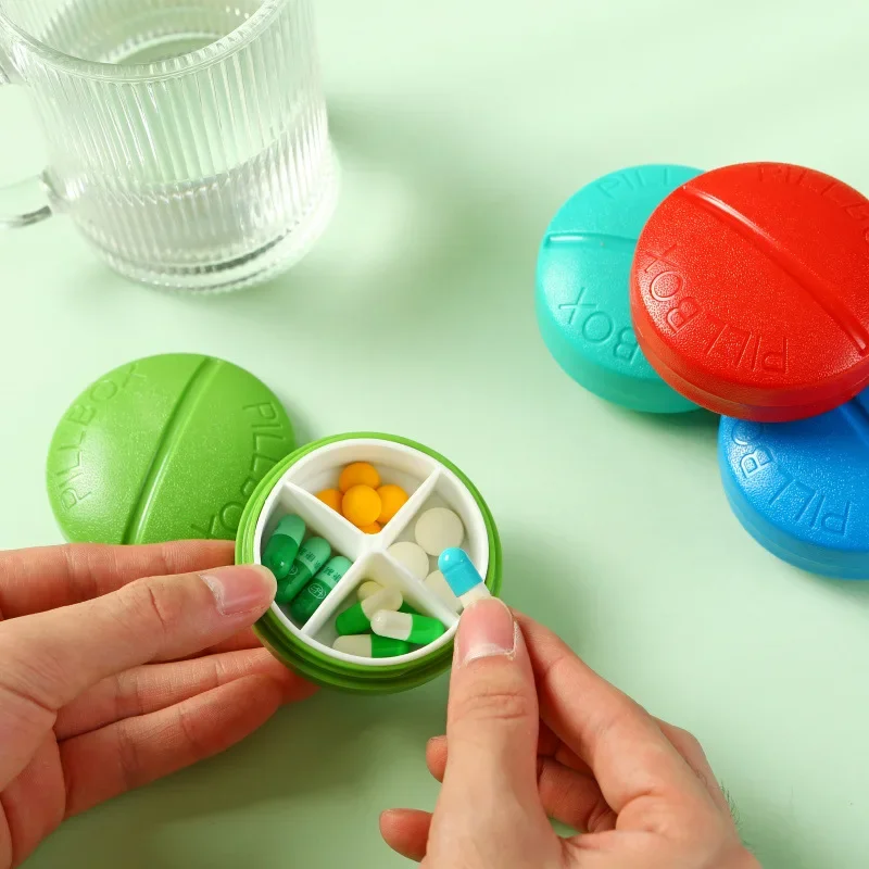 PortablePillBoxMiniPillHealthBoxMedicineStorageBox4cell